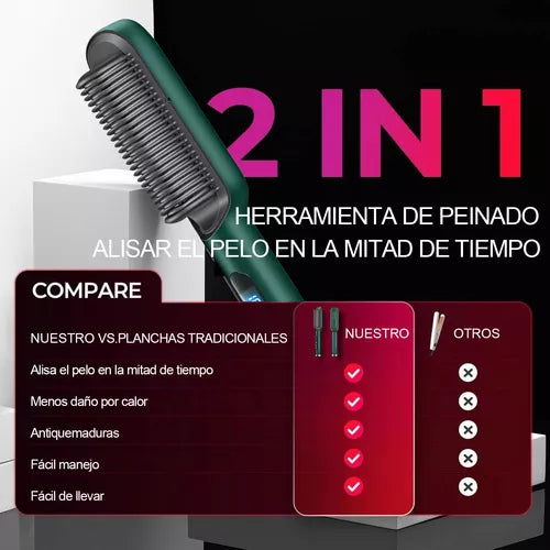 CEPILLO ALACIADOR 👩🦰 luce una melena espectacular y sin frizz en pocos minutos!