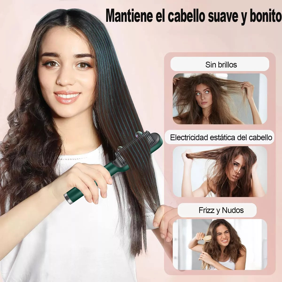 CEPILLO ALACIADOR 👩🦰 luce una melena espectacular y sin frizz en pocos minutos!