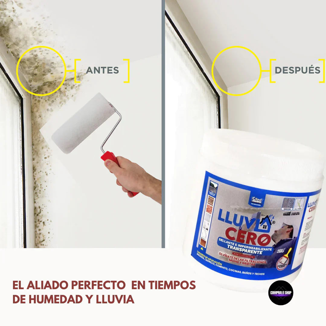 IMPERMEABILIZANTE SELLADOR LLUVIA CERO PAQ 3 X 1 DE 1 L🌂manten tu hogar seco y seguro sin complicaciones!