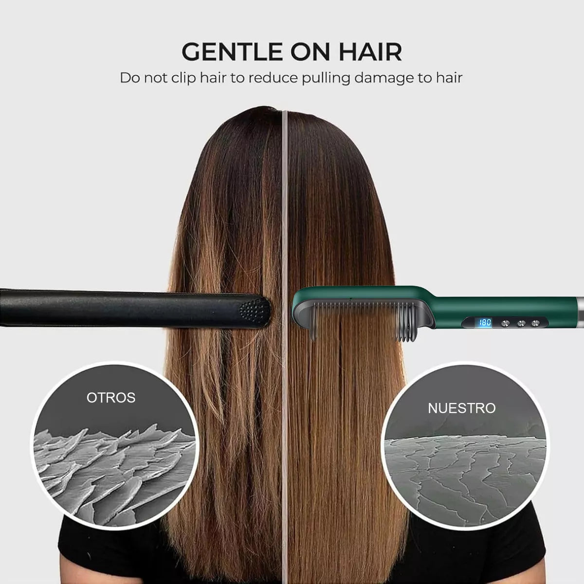 CEPILLO ALACIADOR 👩‍🦰 luce una melena espectacular y sin frizz en pocos  minutos!